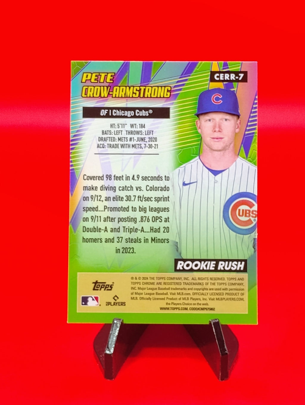 Pete Crow-Armstrong 2024 Topps Chrome All-Etch Rookie Rush Insert #CERR-7 (RC)🔥