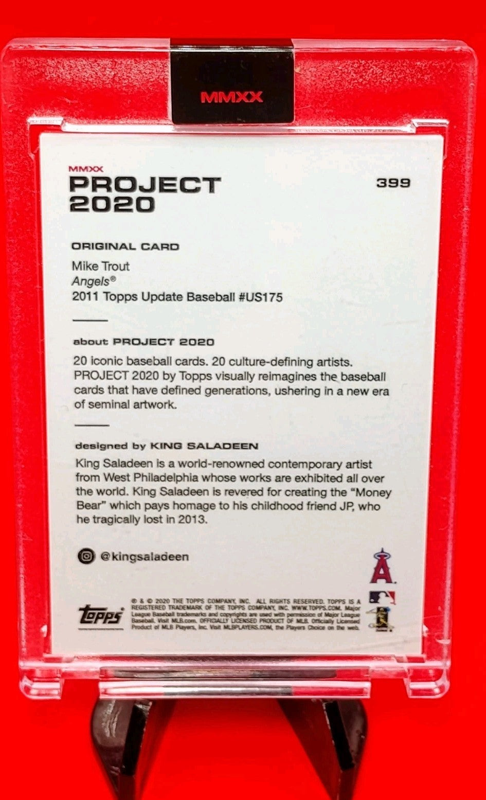 Mike Trout Topps Project 2020 #399 - Topps Update #US175 by King Saladeen Card