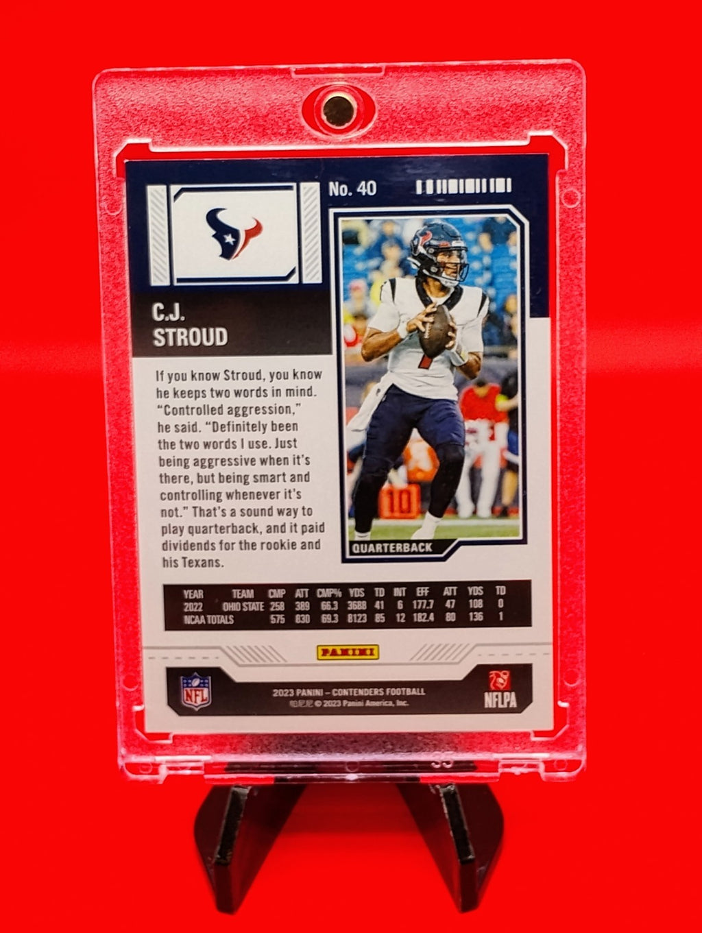 CJ Stroud 2023 Panini Contenders Playoff Ticket #40 Silver #68/199 Texans QB RC