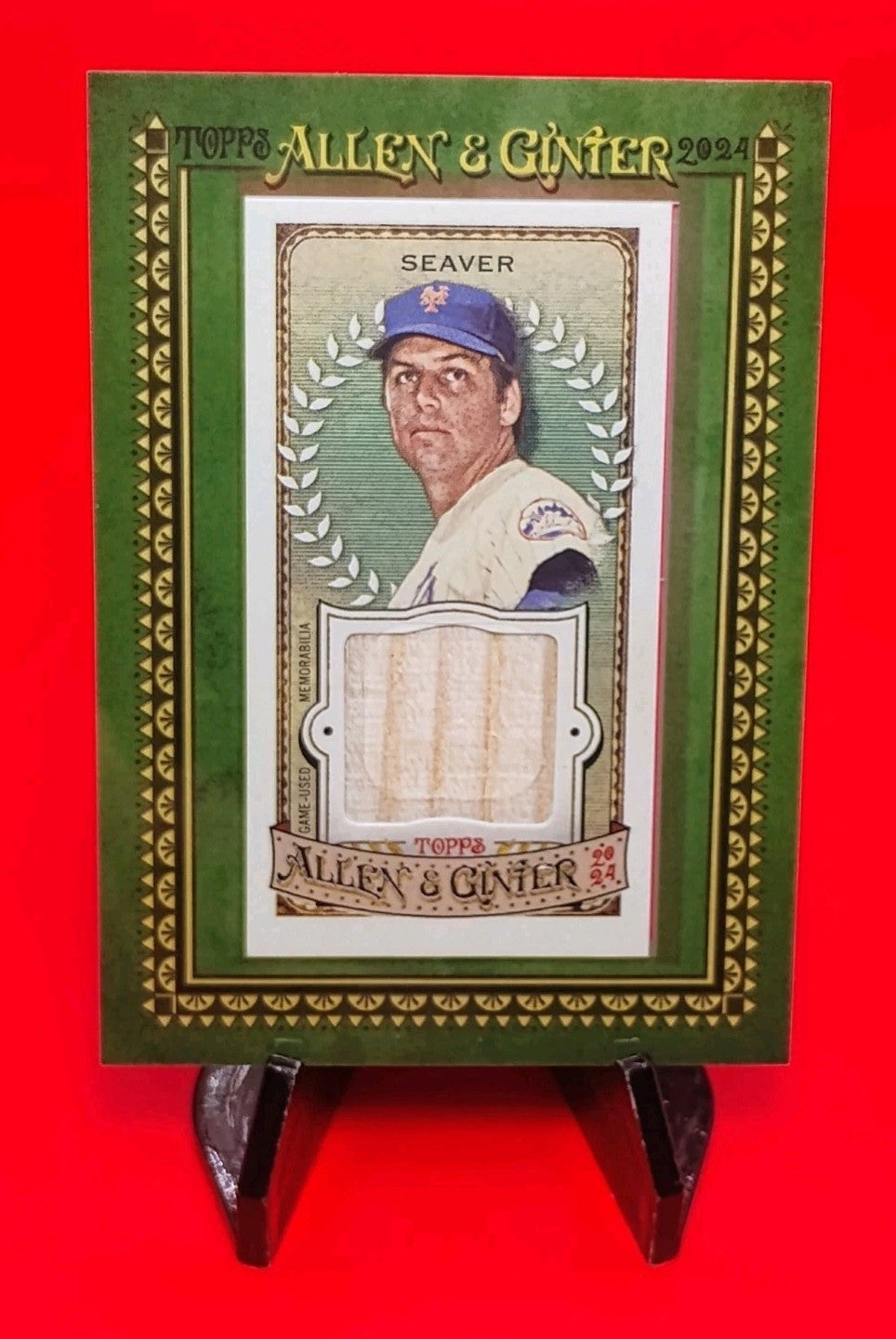 Tom Seaver 2024 Topps Allen & Ginter Mini Framed Relic #MFR-TS (Bat) Mets Legend
