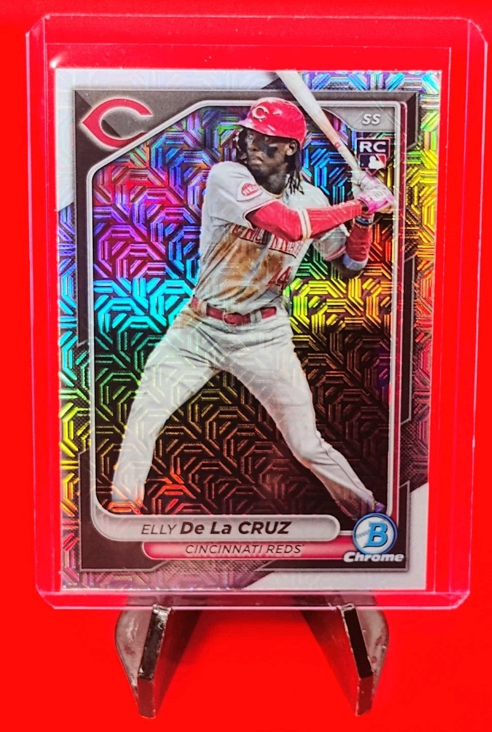Elly De La Cruz 2024 Bowman Chrome RC #42 MegaBox Mojo Refractor Cincinnati Reds