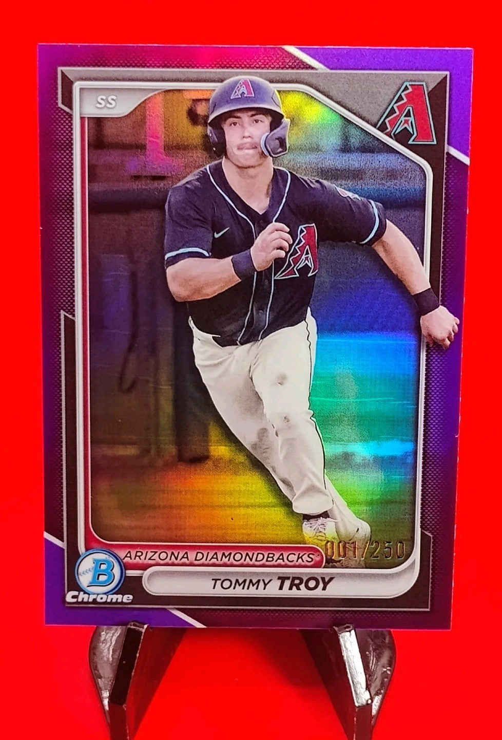 Tommy Troy 2024 Bowman Draft Chrome #BDC-111 Purple Refractor #01/250 -1st Print