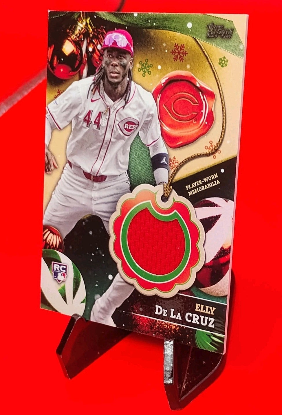 Elly De La Cruz 2024 Topps Holiday Player Worn Relic Rookie Patch #RC-ED Reds 🔥