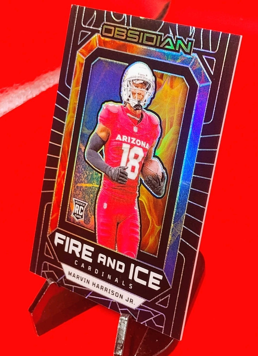 Marvin Harrison Jr. 2024 Panini Obsidian Fire & Ice RC #13 Cardinals Rookie