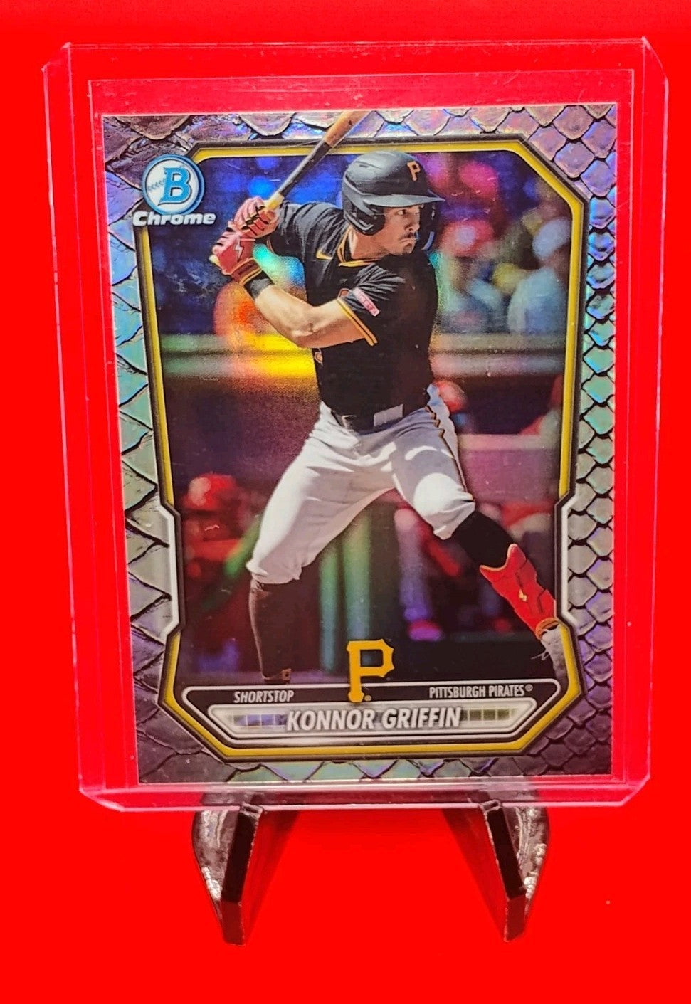 Konnor Griffin 2026 Bowman Baseball #BCP-92 Reptilian Refractor RC Pirates ROTY?