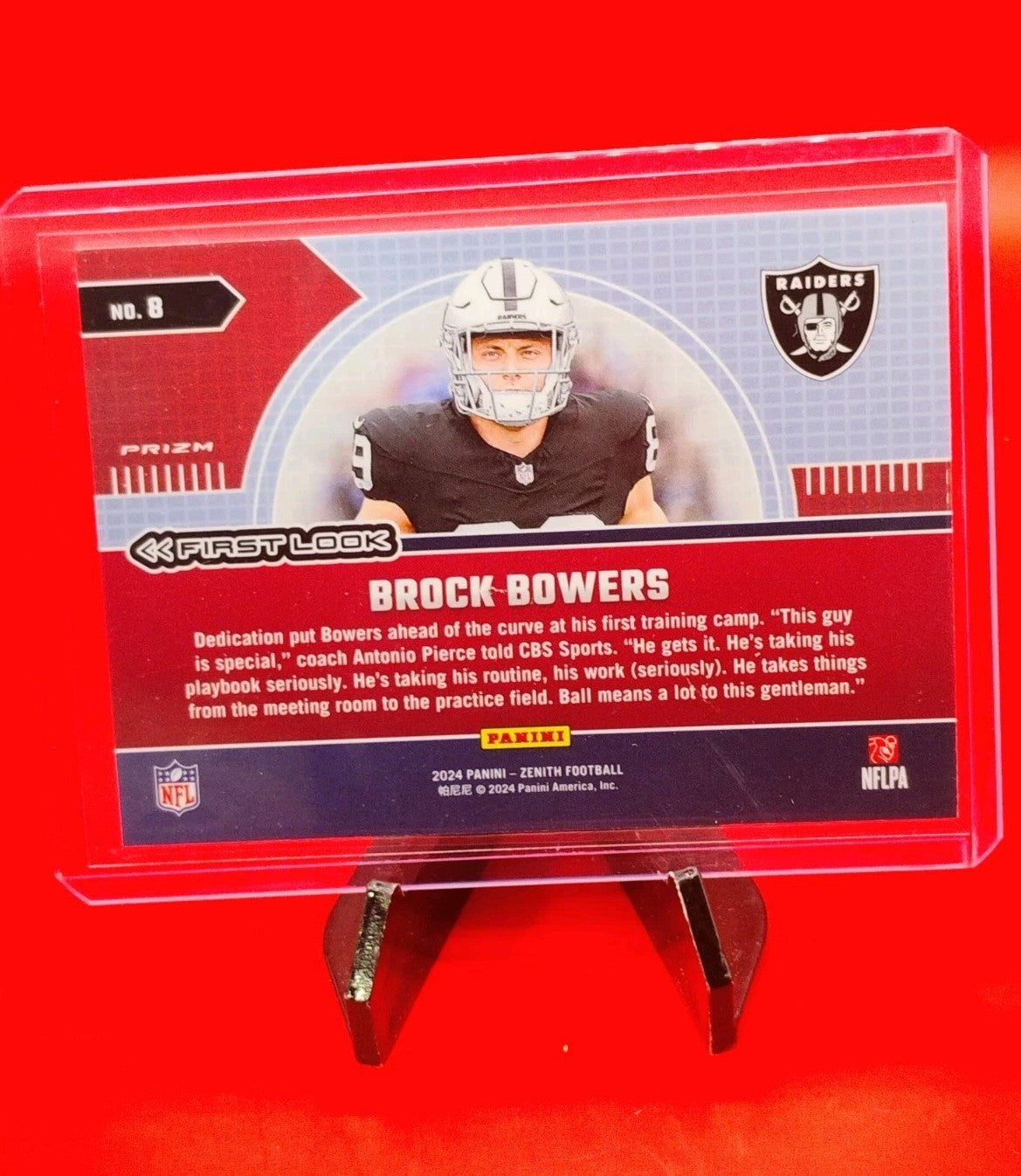 Brock Bowers 2024 Zenith First Look Rookie Prizm Case Hit SP RAIDERS RC 💎🔥