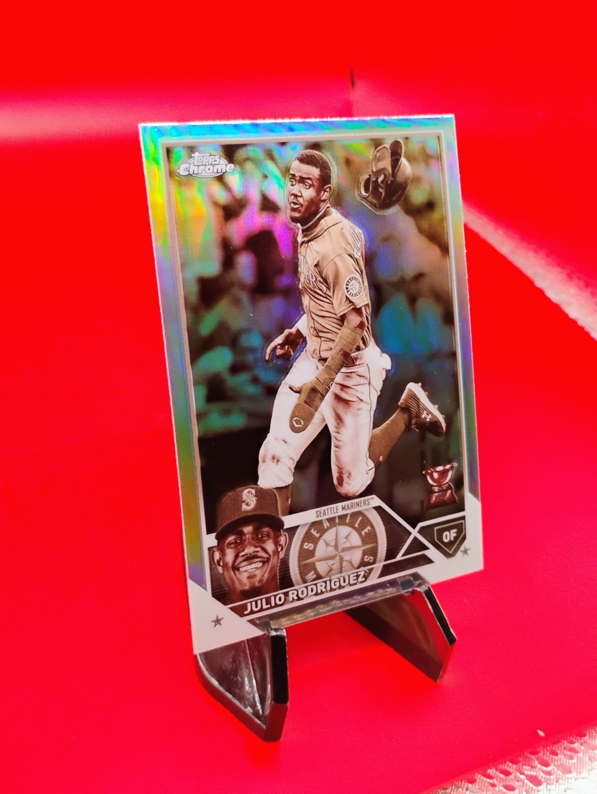 Julio Rodriguez 2023 Topps Chrome #200 Sepia Refractor