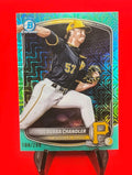 Bubba Chandler 2025 Bowman Chrome Prospects BCP-171 Aqua Mojo Refractor #108/299