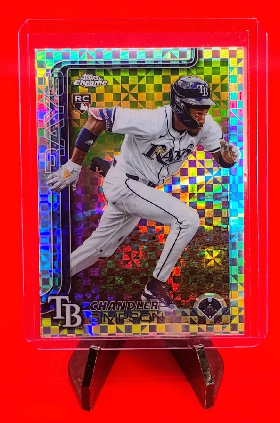 Chandler Simpson 2025 Topps Chrome Update #USC179 Rookie X-Fractor Rays RC 🔥💎