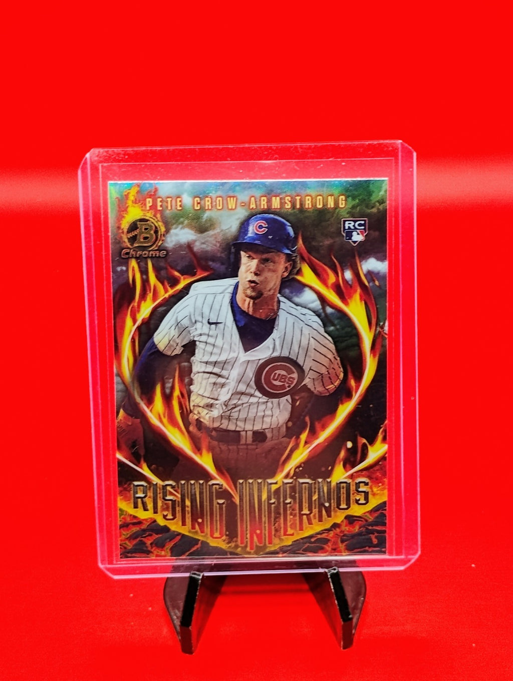 Pete Crow-Armstrong 2024 Bowman Chrome Rising Infernos #RI-4 Chicago Cubs RC 🔥
