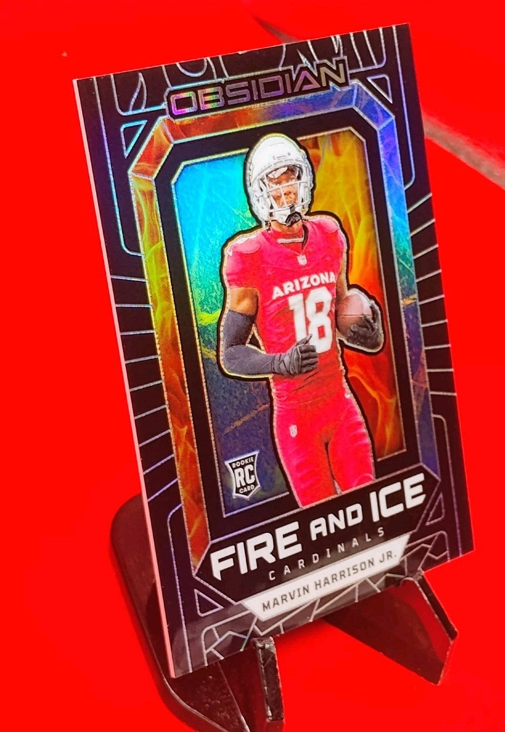 Marvin Harrison Jr. 2024 Panini Obsidian Fire & Ice RC #13 Cardinals Rookie