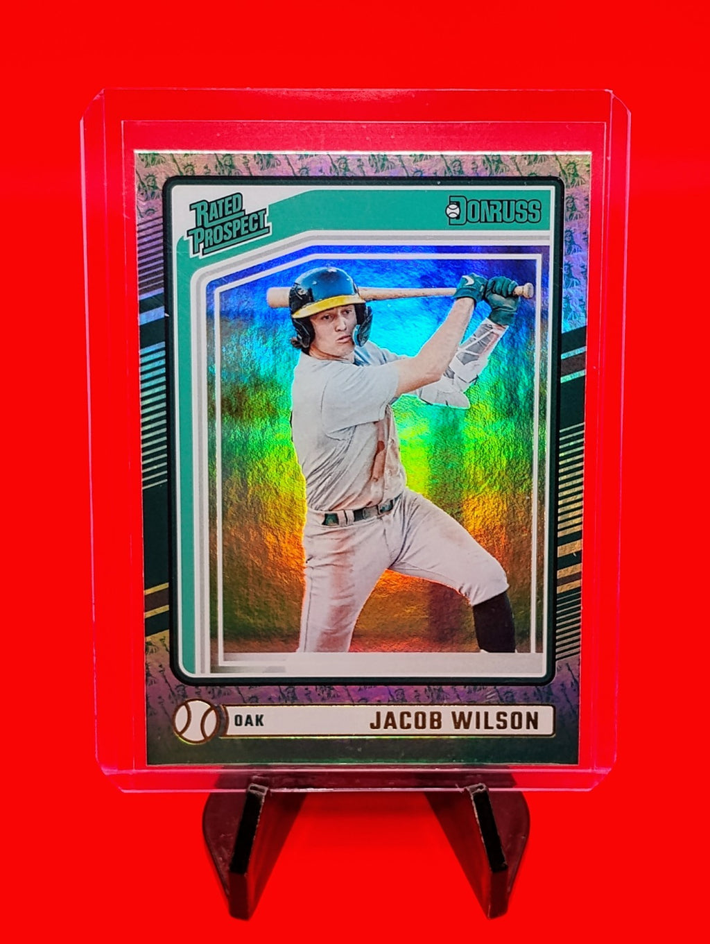 Jacob Wilson 2024 Panini Donruss Rated Rookie #181 SSP Liberty 🗽 Emoji HoloFoil