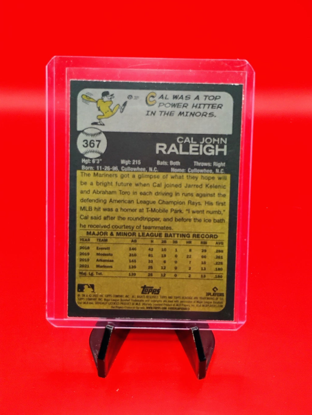 Cal Raleigh 2022 Topps Heritage #367 RC Seattle Mariners Rookie Card HR Derby 🏆