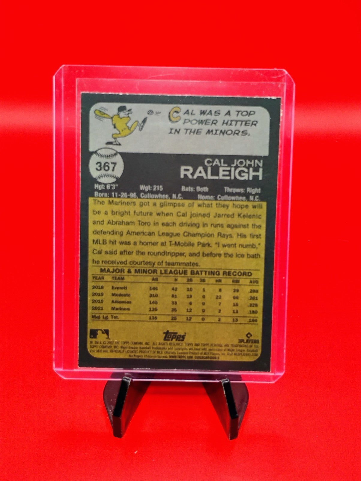 Cal Raleigh 2022 Topps Heritage #367 RC Seattle Mariners Rookie Card HR Derby 🏆