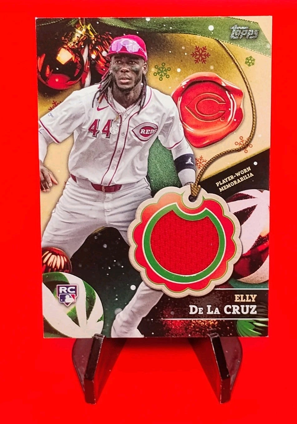 Elly De La Cruz 2024 Topps Holiday Player Worn Relic Rookie Patch #RC-ED Reds 🔥