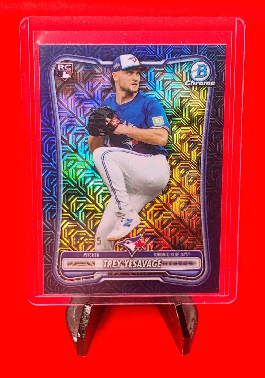 Trey Yesavage 2026 Bowman Chrome RC #41 Navy Blue Mojo Refractor #161/175 🔥💎