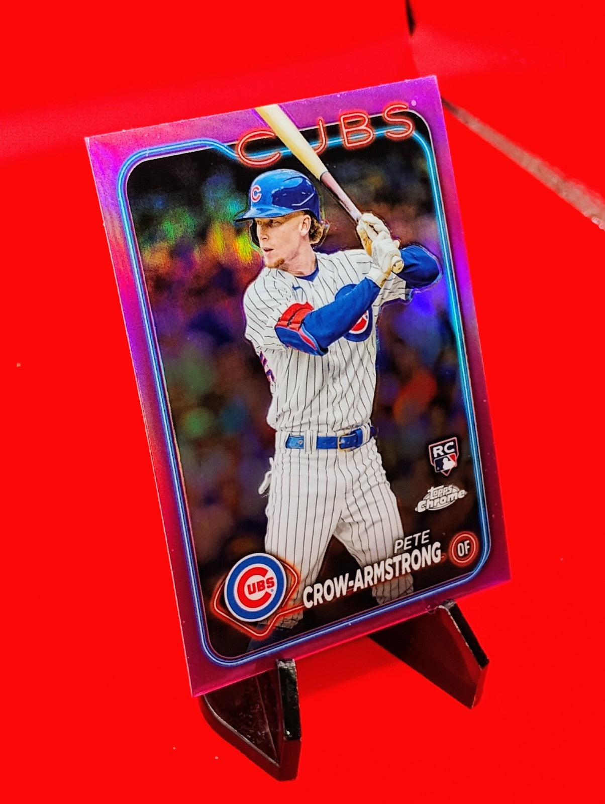 PETE CROW-ARMSTRONG Rookie RC PINK REFRACTOR 2024 Topps Chrome #16 Chicago Cubs