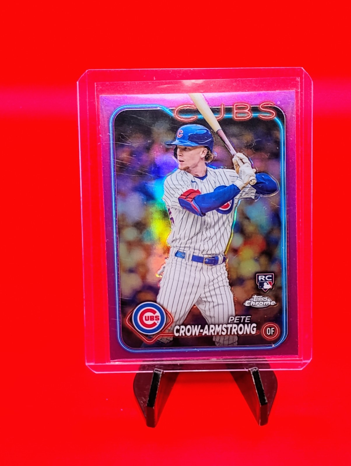 PETE CROW-ARMSTRONG Rookie RC PINK REFRACTOR 2024 Topps Chrome #16 Chicago Cubs
