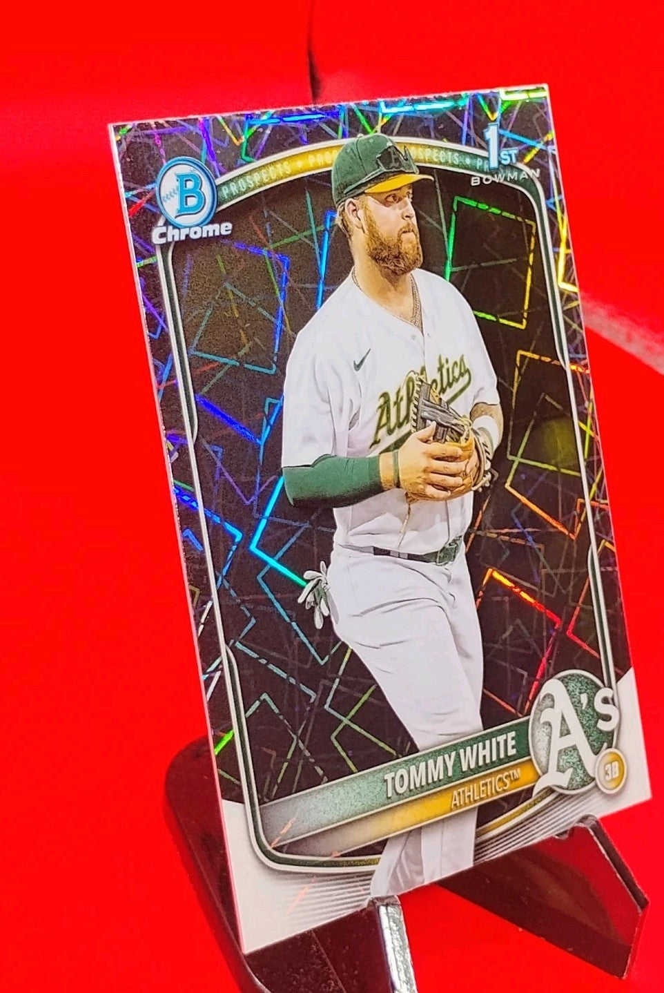 Tommy White 2025 Bowman Chrome 1st Bowman #BCP-251 Lazer Refractor 🔥
