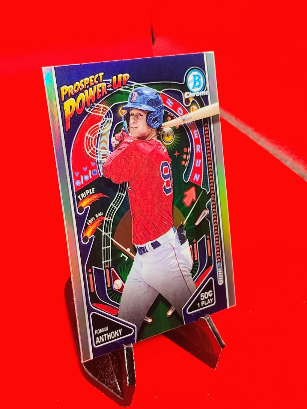 Roman Anthony 2024 Bowman Chrome Prospect Power-Up (RC) Refractor #PP-13 Red Sox