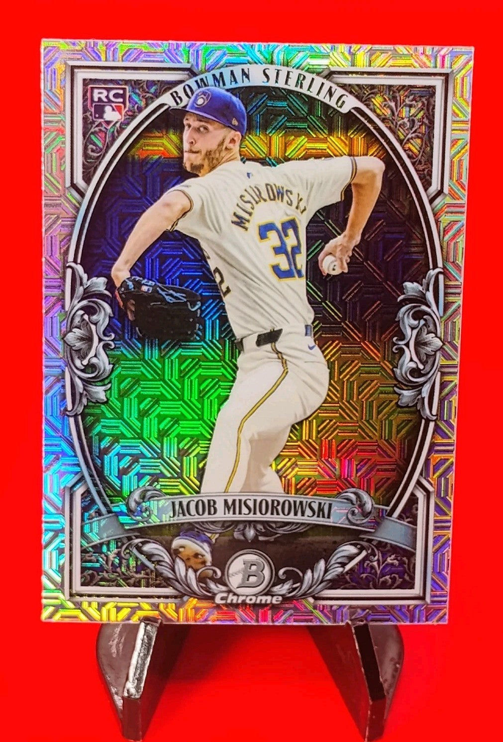 Jacob Misiorowski 2026 Bowman Chrome #BST-13 Bowman Sterling RC Mojo Refractor