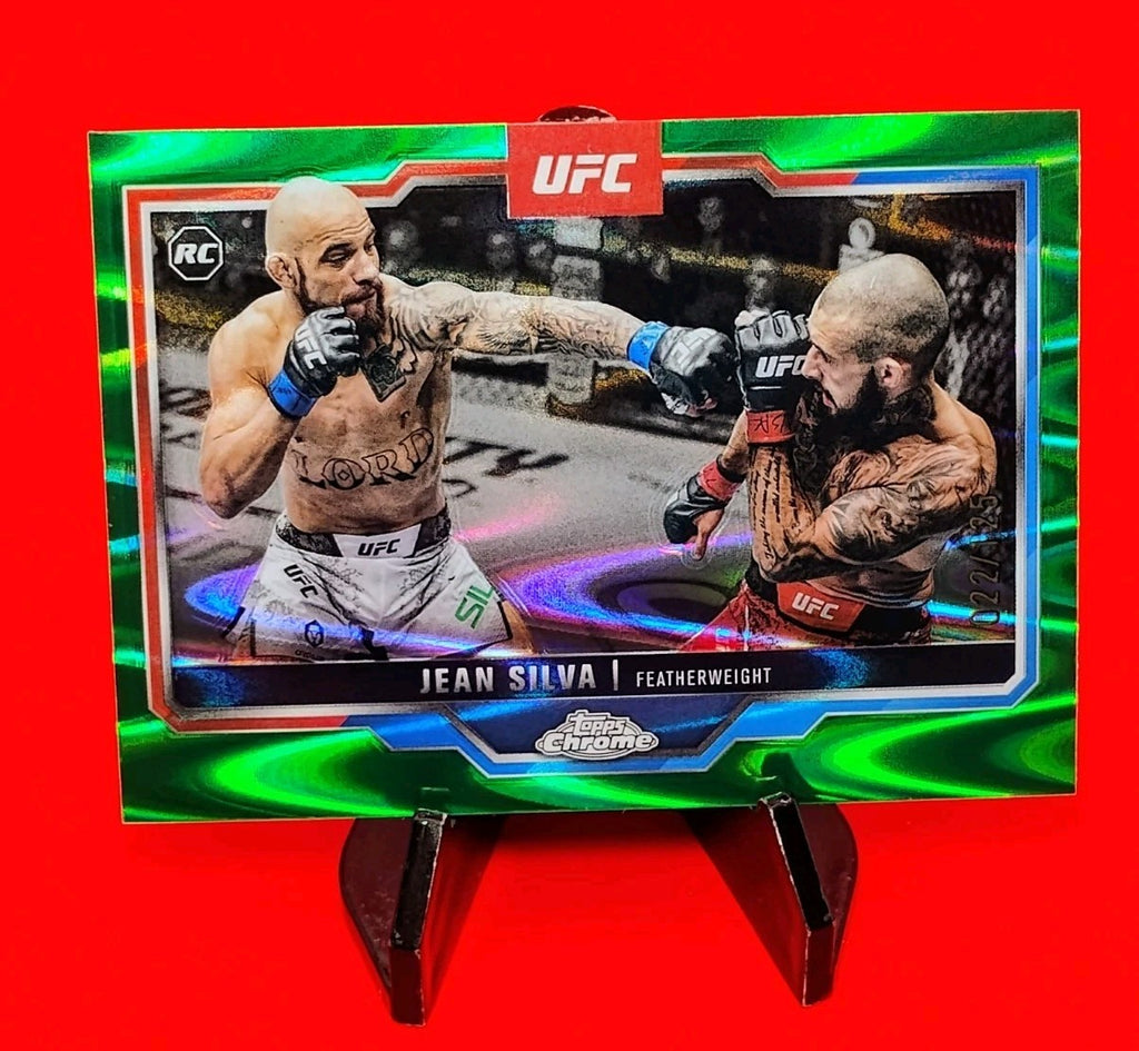 Jean Silva 2025 Topps UFC Chrome RC #56 Green RayWave Refractor #22/125