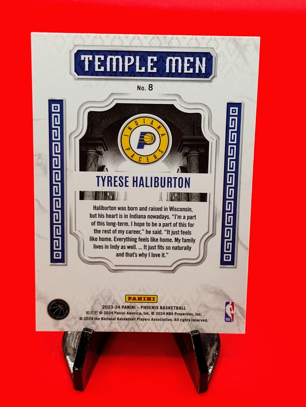 Tyrese Haliburton 2023-24 Phoenix Temple Men Insert #8 Teal Lazer Pacers 🔥💎