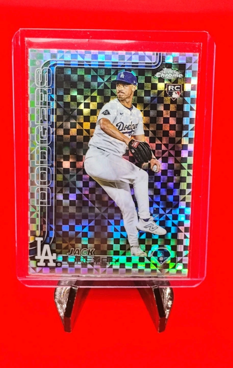Jack Dreyer 2025 Topps Chrome Update RC #USC39 X-Fractor Rookie Dodgers RC