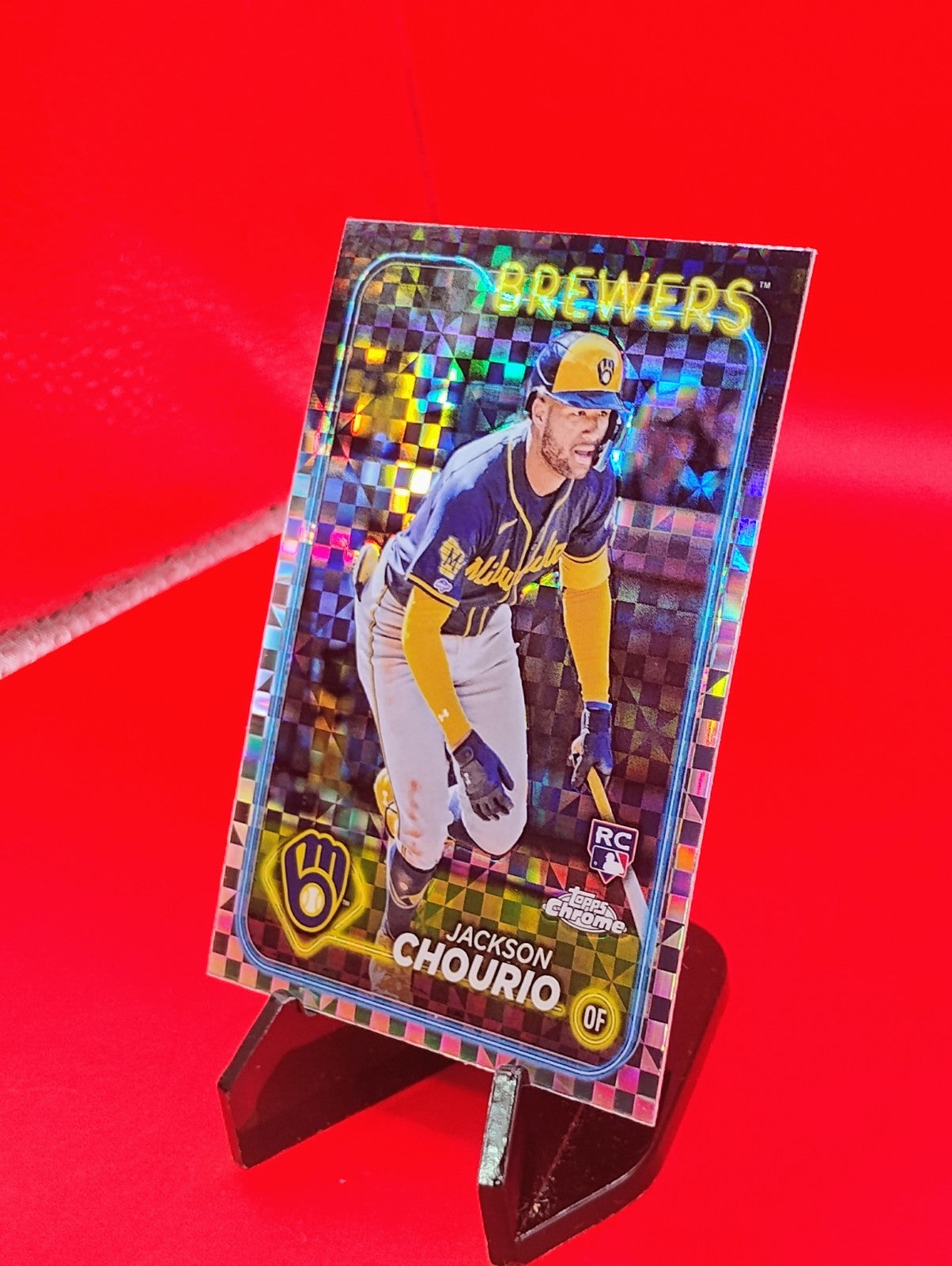 Jackson Chourio 2024 Topps Chrome RC #161 X-Fractor  Refractor Brewers RC 🔥💎