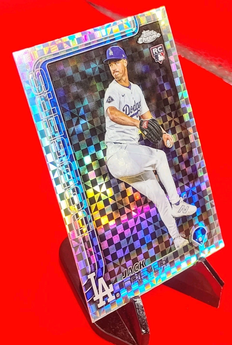 Jack Dreyer 2025 Topps Chrome Update RC #USC39 X-Fractor Rookie Dodgers RC