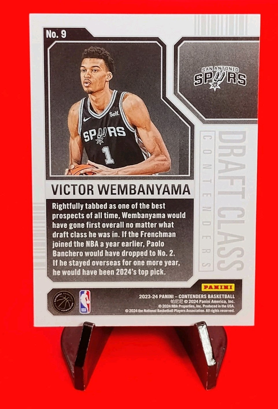 Victor Wembanyama 2023-24 Contenders Basketball Draft Class Contenders #9 RC👽