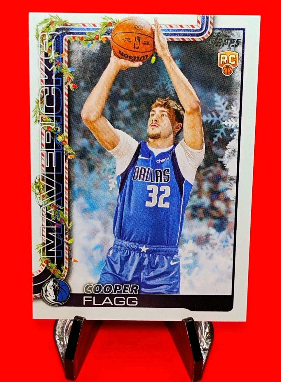Cooper Flagg 2025-26 Topps Holiday RC #H161 Dallas Mavericks Rookie ROTY? 🔥