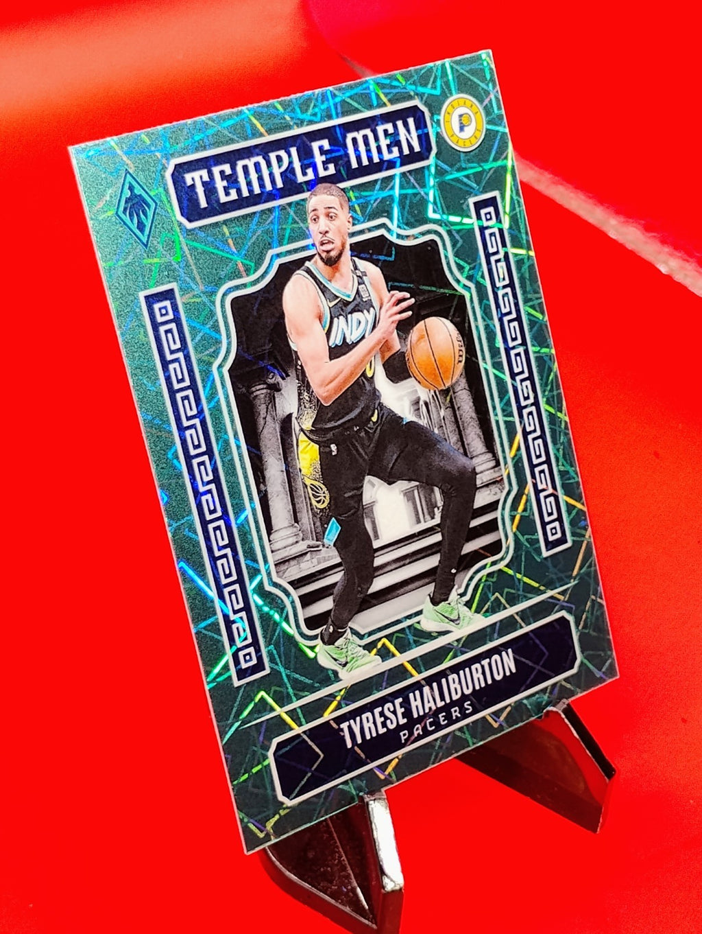 Tyrese Haliburton 2023-24 Phoenix Temple Men Insert #8 Teal Lazer Pacers 🔥💎