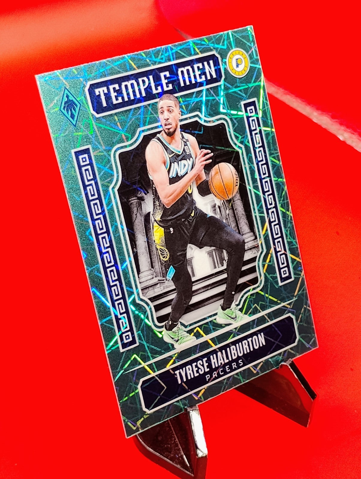 Tyrese Haliburton 2023-24 Phoenix Temple Men Insert #8 Teal Lazer Pacers 🔥💎