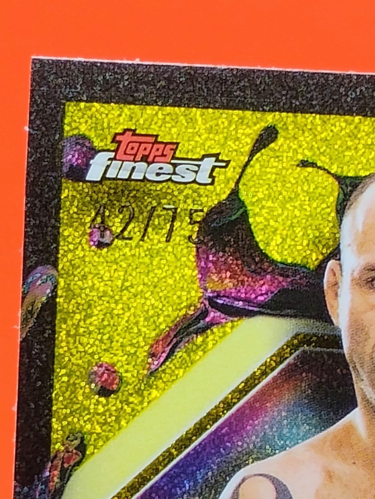 Wanderlei Silva 2024 Topps Finest UFC Rare #207 Yellow Glitter Refractor #42/75