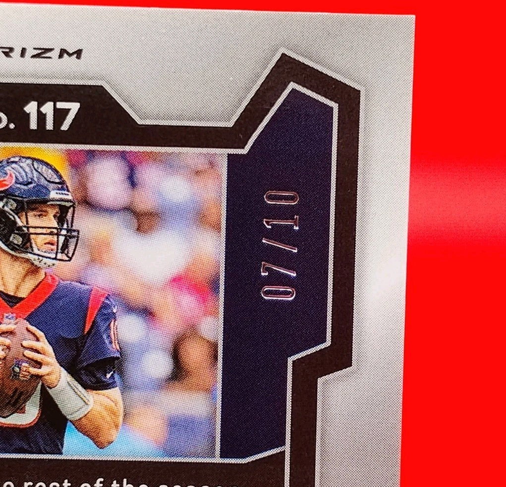 Davis Mills 2023 Prizm Football #117 Gold Prizm # 7/10 Houston Texans QB 🔥