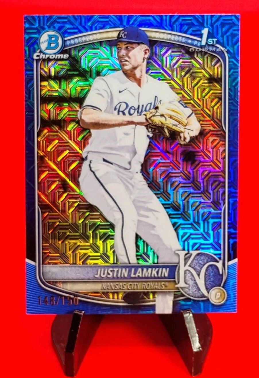 Justin Lamkin 2025 Bowman Draft Chrome #BDC-62 Blue Mojo Refractor #148/150 🔥