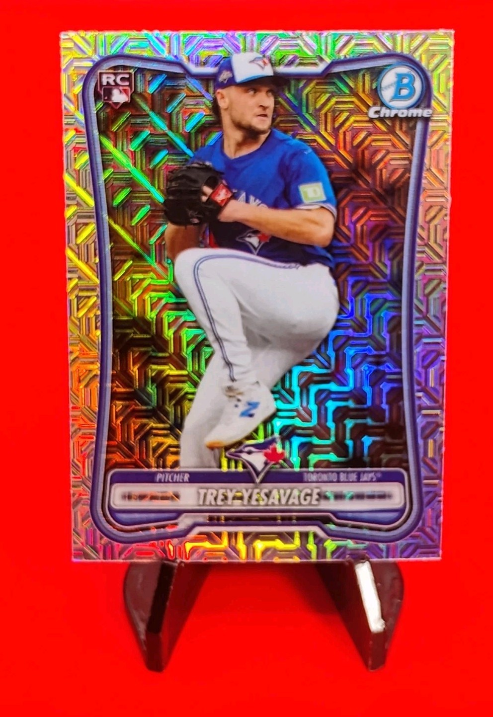 Trey Yesavage 2026 Bowman Chrome RC #41 Rookie Mojo Refractor 🔥💎