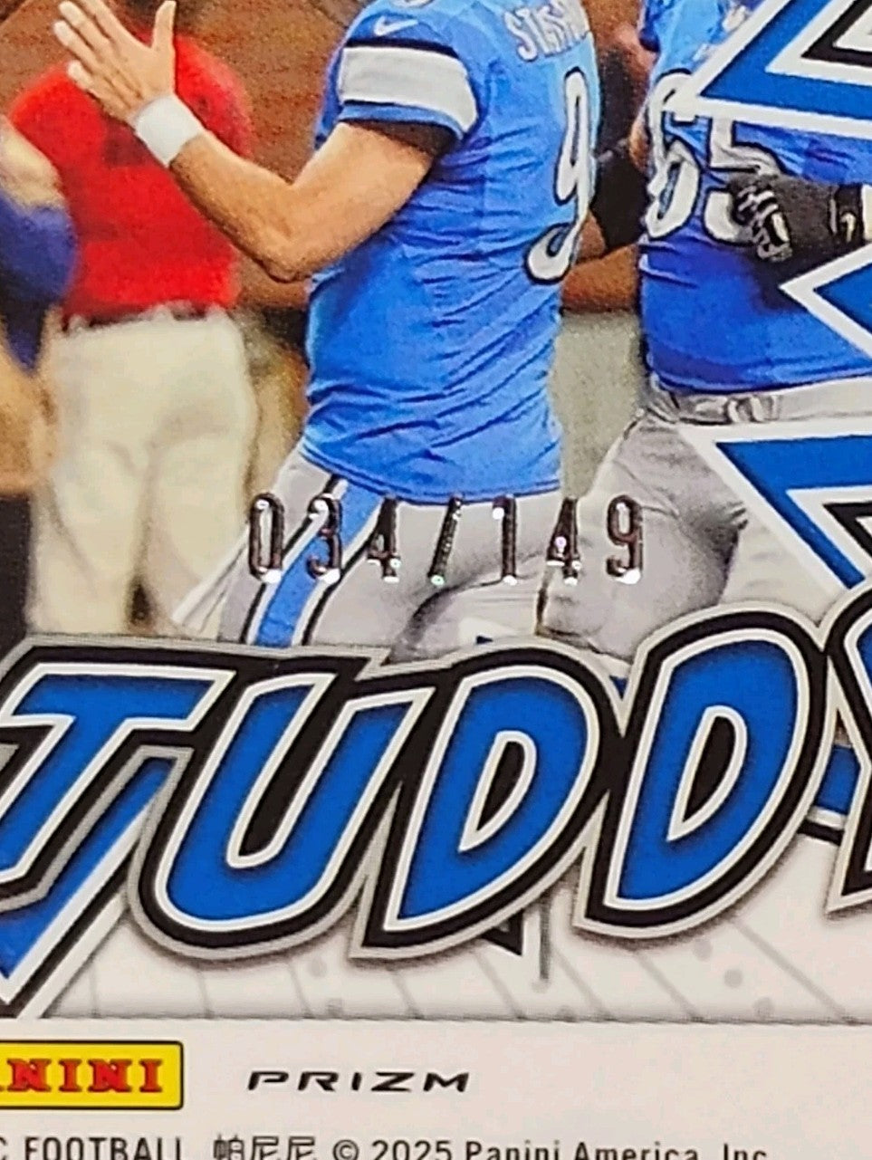 Calvin Johnson-Matt Stafford 2025 Donruss Optic Best Tuddy's Black Pandora #/149