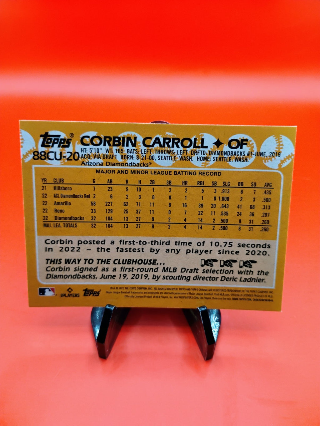 Corbin Carroll 2023 Topps Chrome 35th Anniversary 1988  RC Refractor #88CU-20 💎
