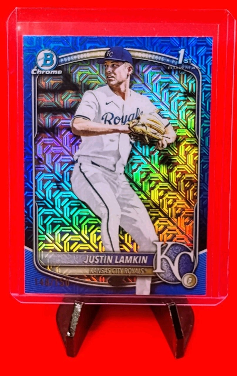 Justin Lamkin 2025 Bowman Draft Chrome #BDC-62 Blue Mojo Refractor #148/150 🔥