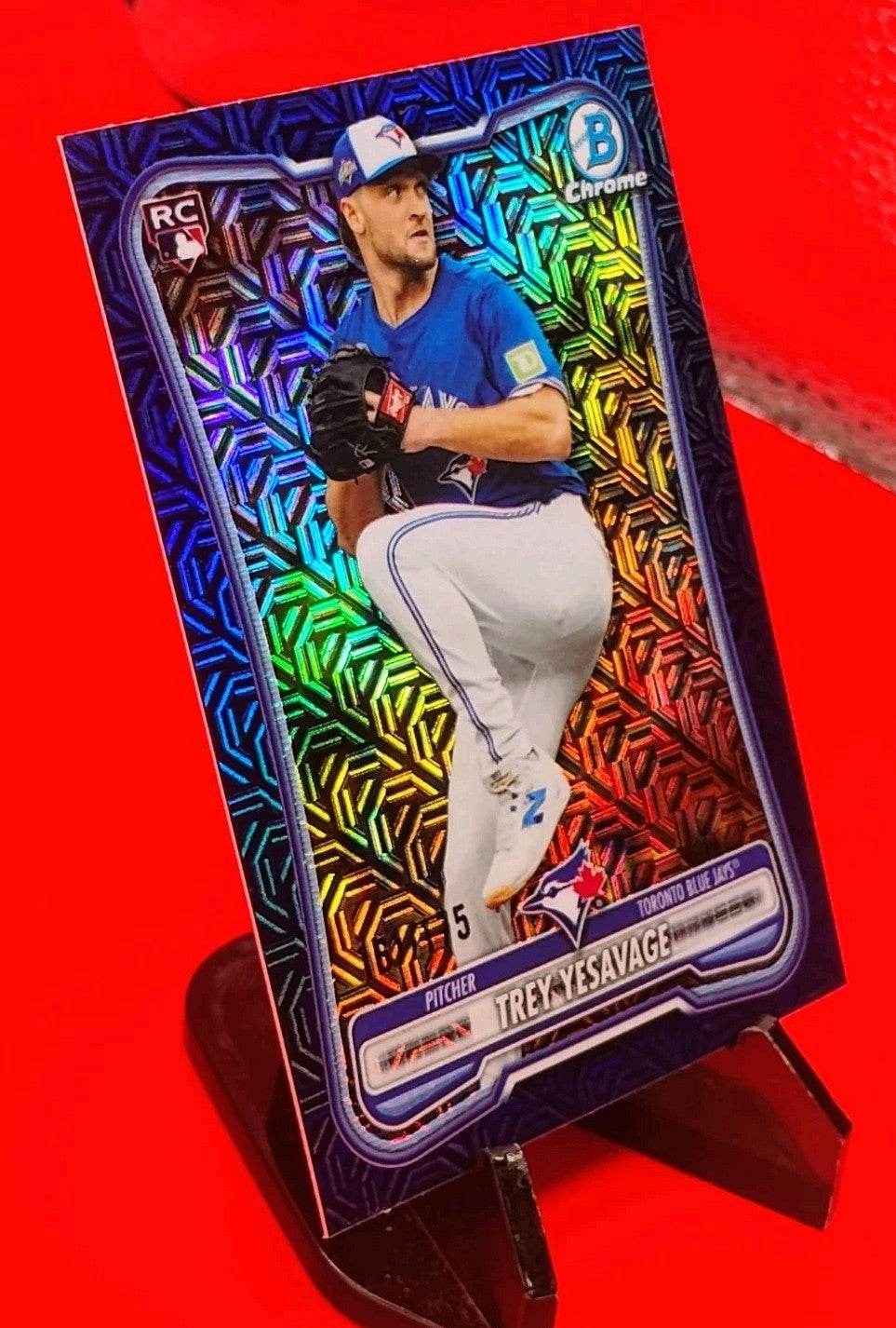 Trey Yesavage 2026 Bowman Chrome RC #41 Navy Blue Mojo Refractor #161/175 🔥💎