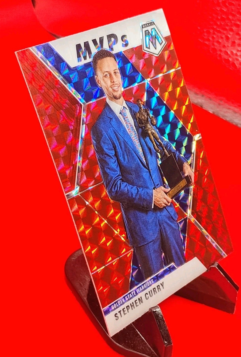 Stephen Curry 2019-20 Panini Mosaic MVPs #299 Red Mosaic Prizm Warriors 💎🔥