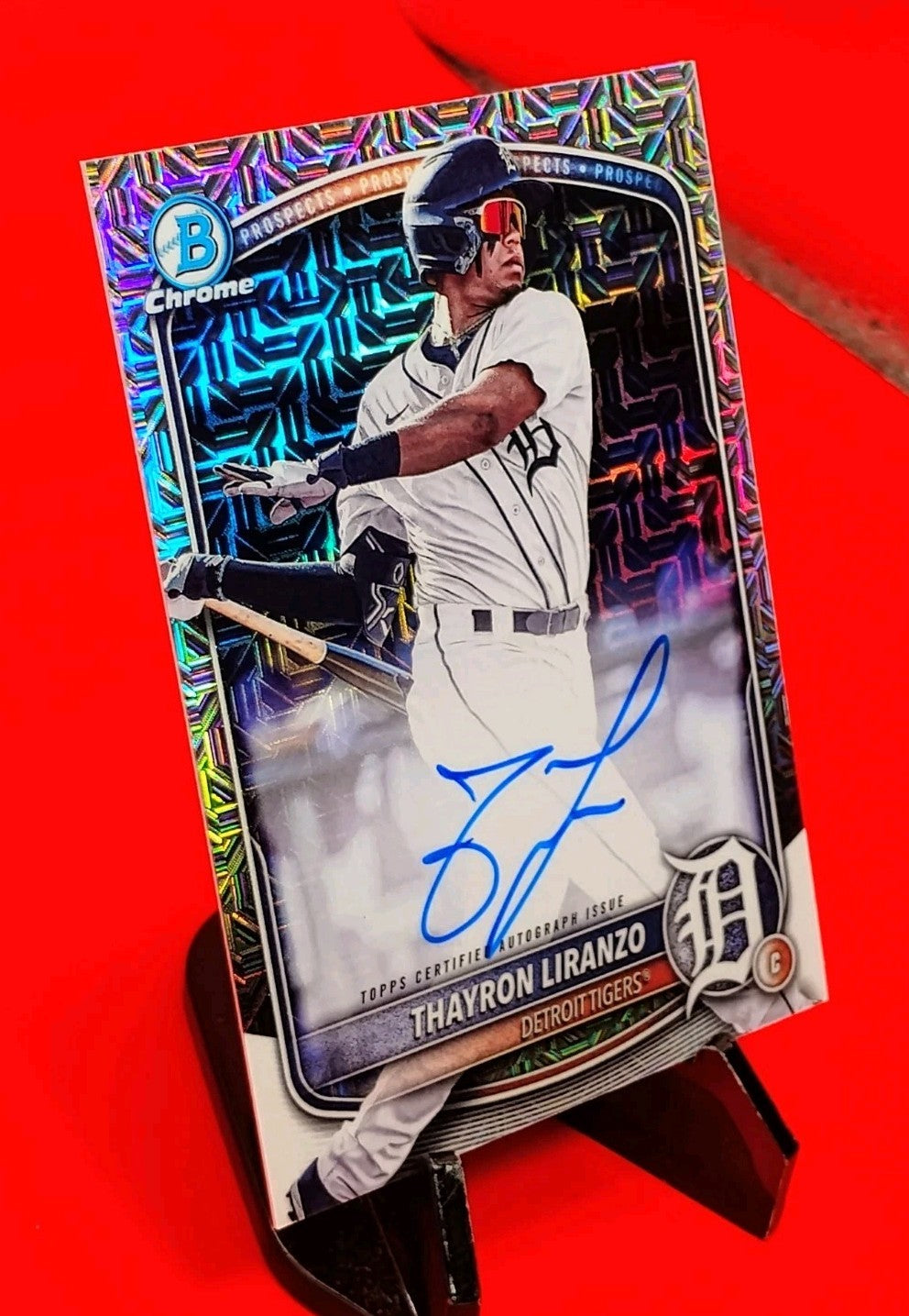 Thayron Liranzo 2025 Bowman Chrome #BMA-TL  Mega Mojo Auto - Detroit Tigers 🔥
