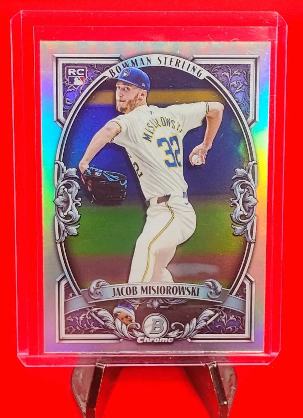 Jacob Misiorowski 2026 Bowman Chrome #BST-13 Bowman Sterling Rookie Refractor