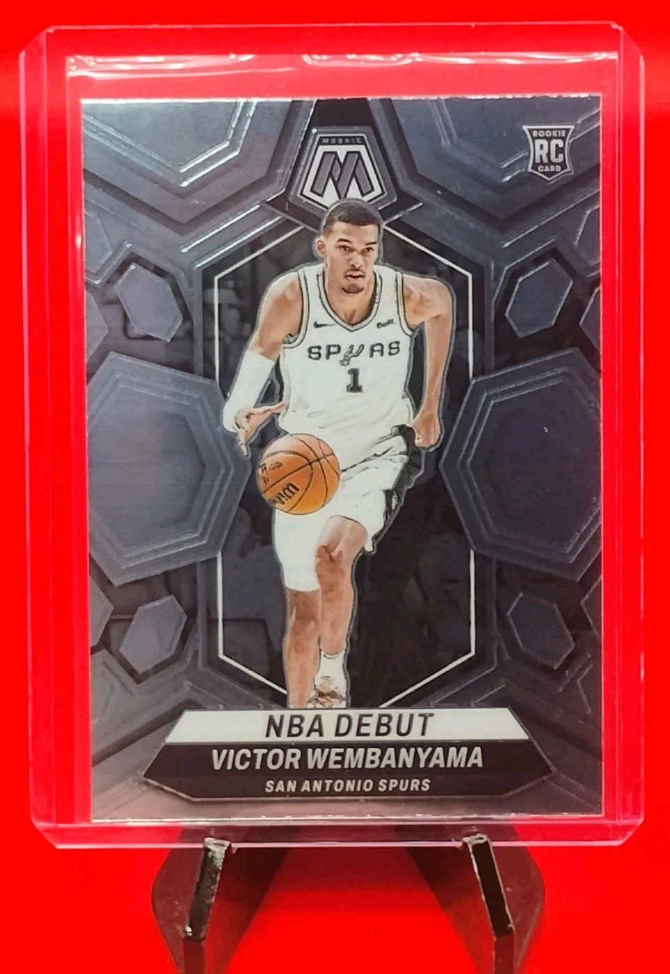 Victor Wembanyama 2023-24 Panini Mosaic NBA Debut RC #257 San Antonio Spurs 👽💎