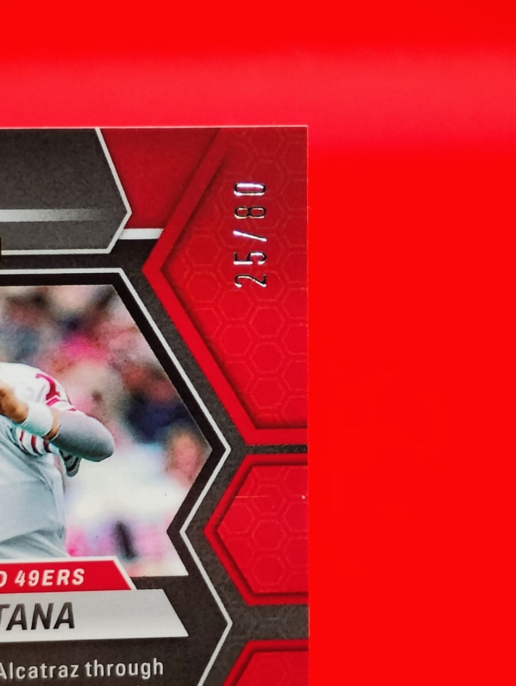 Joe Montana 2023 Mosaic Choice #217 Red & Yellow Prizm #25/80 49ers Legend 🐐💎