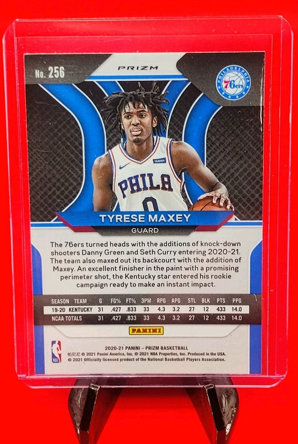 Tyrese Maxey 2020-21 Prizm RC #256 Silver Hyper Prizm Rookie Philadelphia 76ers