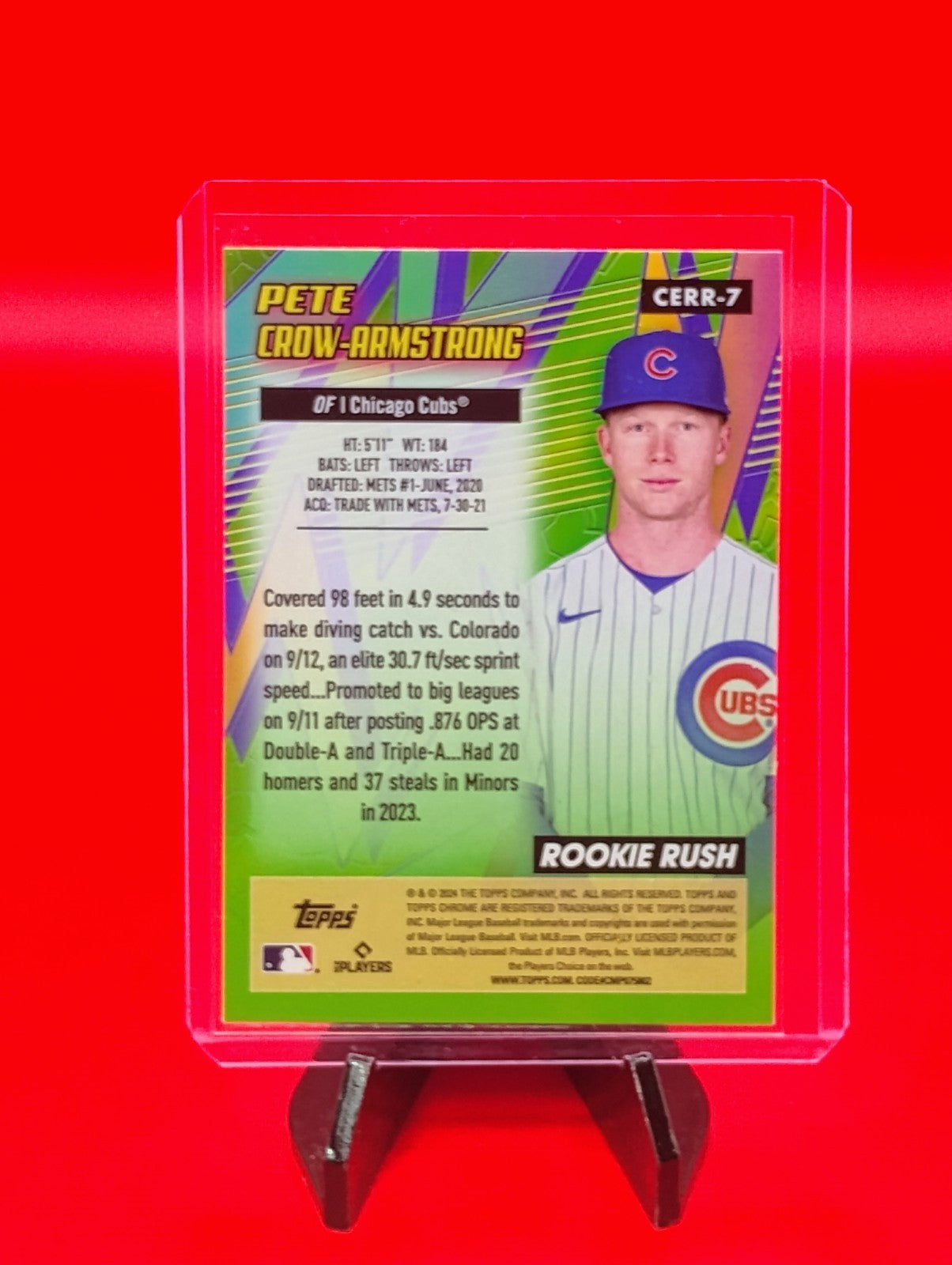 Pete Crow-Armstrong 2024 Topps Chrome All-Etch Rookie Rush Insert #CERR-7 (RC)🔥