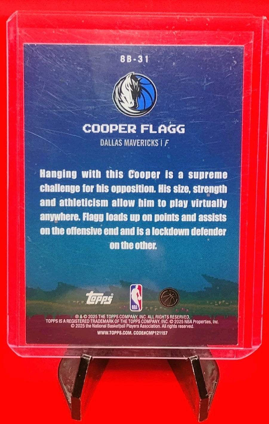 Cooper Flagg 2025-26 Topps 8-Bit Ballers Insert RC #8B-31  Mavericks Rookie 🔥